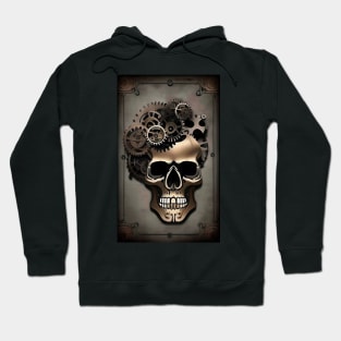 Machine Gears Machinery Cogs gears Skull Steampunk Hoodie